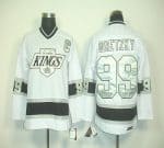 Kings #99 Wayne Gretzky White CCM Throwback Stitched Jersey
