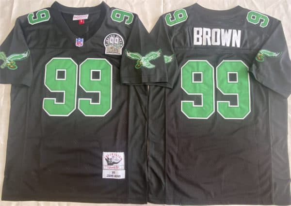 Philadelphia Eagles #99 Jerome Brown Black Throwback Stitched Jersey