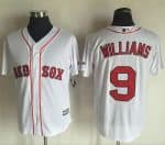 Red Sox #9 Ted Williams White New Cool Base Stitched Jersey
