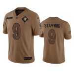 Los Angeles Rams #9 Matthew Stafford 2023 Brown Salute To Service Limited Stitched Jersey