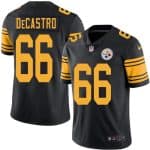 Steelers #66 David DeCastro Black Stitched Limited Rush Nike Jersey