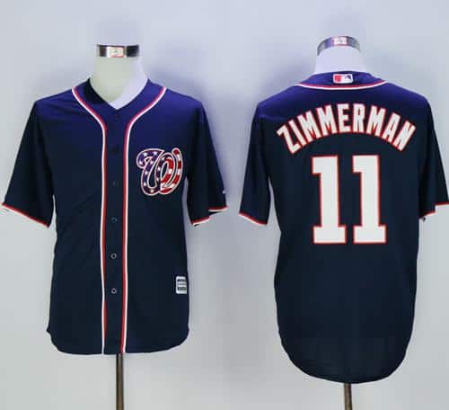Nationals #11 Ryan Zimmerman Navy Blue New Cool Base Stitched Jersey