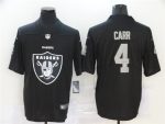Raiders #4 Derek Carr 2020 Team Big Logo Black Limited Stitched Jersey