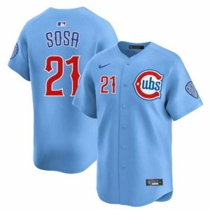 Chicago Cubs #21 Sammy Sosa Blue 2024 25 2nd Alternate Limited Stitched Jersey