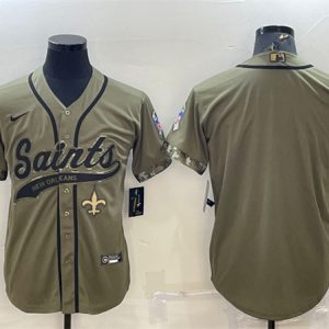 New Orleans Saints Blank Olive 2022 Salute To Service Cool Base Stitched Jersey