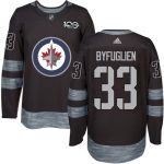 Jets #33 Dustin Byfuglien Black 1917-2017 100th Anniversary Stitched Jersey