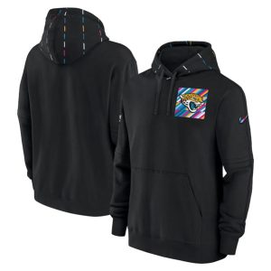 Jacksonville Jaguars Black 2023 Crucial Catch Club Pullover Hoodie