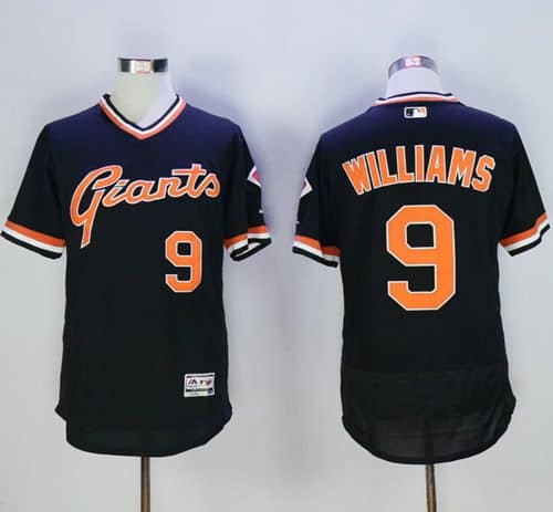 Giants #9 Matt Williams Black Flexbase Authentic Collection Cooperstown Stitched Jersey