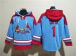 St.Louis Cardinals #1 Ozzie Smith Blue Ageless Must-Have Lace-Up Pullover Hoodie