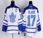 Maple Leafs #17 Wendel Clark White Third Stitched Jersey