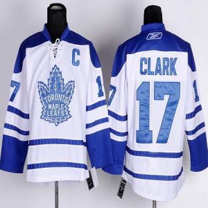 Maple Leafs #17 Wendel Clark White Third Stitched Jersey