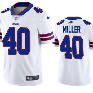 Buffalo Bills #40 Von Miller White Vapor Untouchable Limited Stitched Jersey