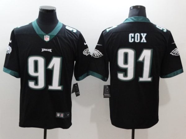Philadelphia Eagles #91 Fletcher Cox Black Vapor Untouchable Limited Stitched Jersey