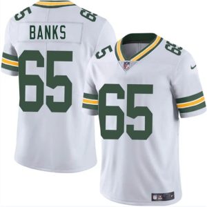 Green Bay Packers #65 Aaron Banks White 2025 Vapor Untouchable Limited Stitched Jersey