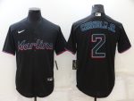 Miami Marlins #2 Jazz Chisholm Black Cool Base Stitched Jersey