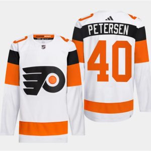 Philadelphia Flyers #40 Cal Petersen White 2024 Stadium Series Stitched Jersey