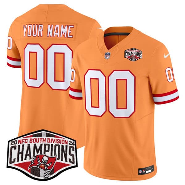 Tampa Bay Buccaneers Custom Orange F.U.S.E. 2024 NFC South Champions Limited Stitched Jersey