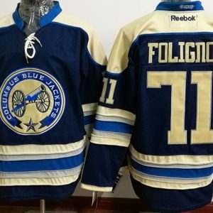 Columbus Blue Jackets #71 Nick Foligno Navy Blue Alternate Stitched Jersey