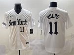 New York Yankees #11 Anthony Volpe White 'Gothic Legacy Edition' Vapor Premier Limited Stitched Jersey