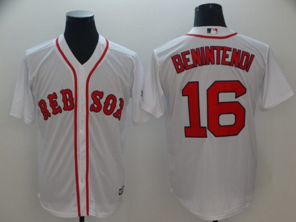 Boston Red Sox #16 Andrew Benintendi Majestic White Cool Base Player Stitched Jersey