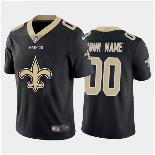 New Orleans Saints Customized Custom Black 2020 Team Big Logo Limited Stitched Jersey