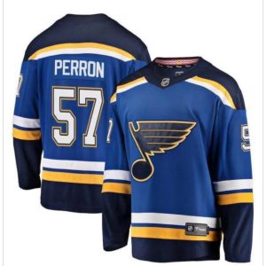 St. Louis Blues #57 David Perron Blue Stitched Jersey