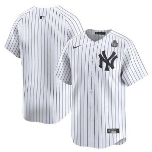 New York Yankees Blank White 2024 World Series Home Limited Stitched Jersey