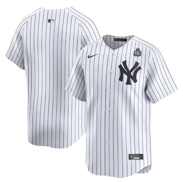 New York Yankees Blank White 2024 World Series Home Limited Stitched Jersey