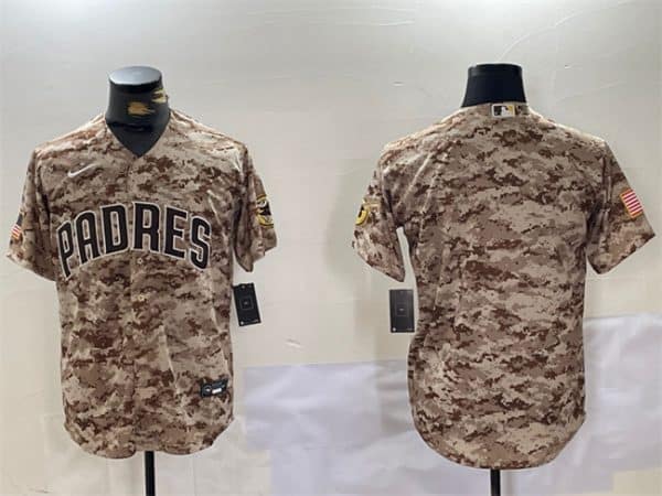 San Diego Padres Blank Tan Camo Cool Base Stitched Jersey
