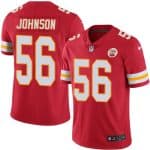 Chiefs #56 Derrick Johnson Red Stitched Limited Rush Nike Jersey