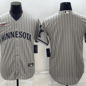 Minnesota Twins Blank 2023 Gray Home Team Cool Base Stitched Jersey