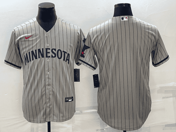 Minnesota Twins Blank 2023 Gray Home Team Cool Base Stitched Jersey