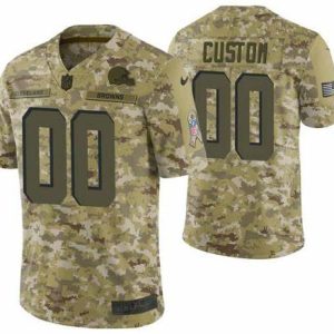 Cleveland Browns Customized Camo Salute To Service Limited Stitched NFL Jersey
