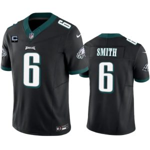 Philadelphia Eagles #6 DeVonta Smith Black 2023 F.U.S.E. With 1-Star C Patch Vapor Vapor Untouchable Limited Stitched Jersey