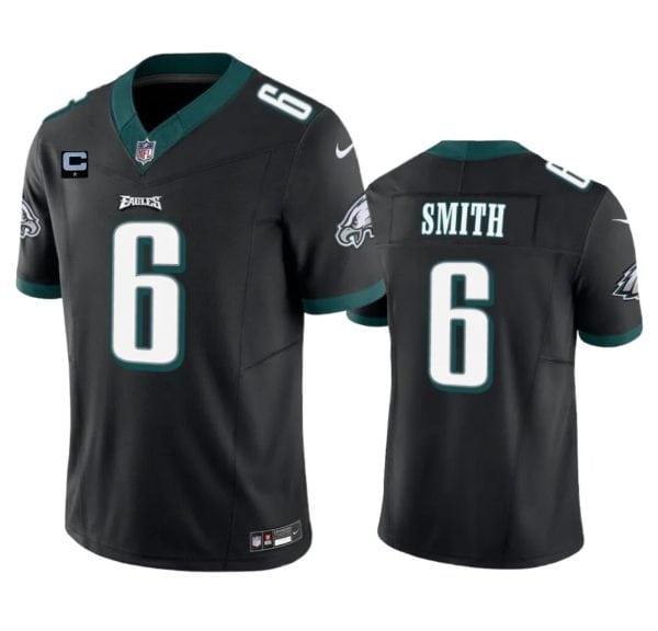 Philadelphia Eagles #6 DeVonta Smith Black 2023 F.U.S.E. With 1-Star C Patch Vapor Vapor Untouchable Limited Stitched Jersey
