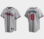 Atlanta Braves #8 Eddie Rosario Gray Cool Base Stitched Jersey