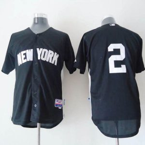 Yankees #2 Derek Jeter Black 2011 Road Cool Base BP Stitched Jersey