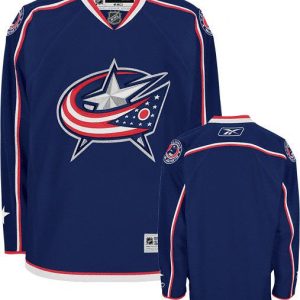 Blue Jackets Blank Stitched Blue Jersey