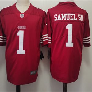 San Francisco 49ers #1 Deebo Samuel Red Vapor Untouchable Limited Stitched Jersey