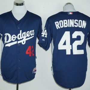 Dodgers #42 Jackie Robinson Navy Blue Cooperstown Stitched Jersey