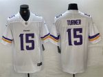 Minnesota Vikings #15 Dallas Turner White 2024 Draft Vapor Untouchable Limited Stitched Jersey