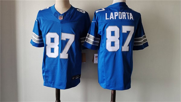 Detroit Lions #87 Sam LaPorta Blue 2024 F.U.S.E. Vapor Limited Stitched Jersey