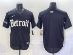Detroit Tigers Blank Black 'Motor Gothic Edition' Vapor Premier Limited Stitched Jersey
