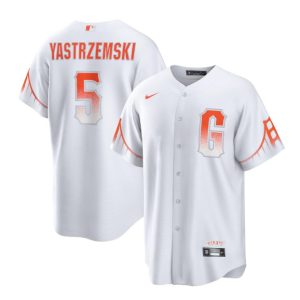 San Francisco Giants #5 Mike Yastrzemski White City Connect Cool Base Stitched Baseball Jersey