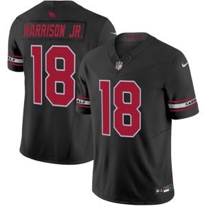 Arizona Cardinals #18 Marvin Harrison Jr Black 2024 Draft F.U.S.E. Vapor Untouchable Limited Stitched Jersey