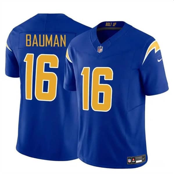 Los Angeles Chargers #16 Casey Bauman Royal 2024 F.U.S.E. Vapor Limited Stitched Jersey