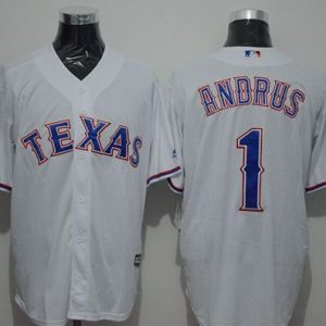 Rangers #1 Elvis Andrus White New Cool Base Stitched Jersey