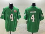 Philadelphia Eagles #4 Jake Elliott Green 2025 Super Bowl LIX Patch F.U.S.E. Throwback Vapor Untouchable Limited Stitched Jersey