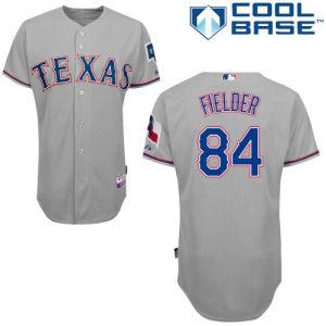 Rangers #84 Prince Fielder Grey Cool Base Stitched Jersey