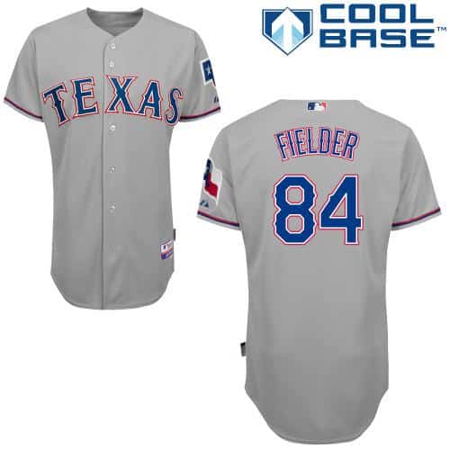 Rangers #84 Prince Fielder Grey Cool Base Stitched Jersey